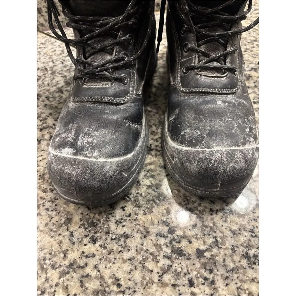 Black Men's Work Boots - Durable All-Weather Safety Boots
